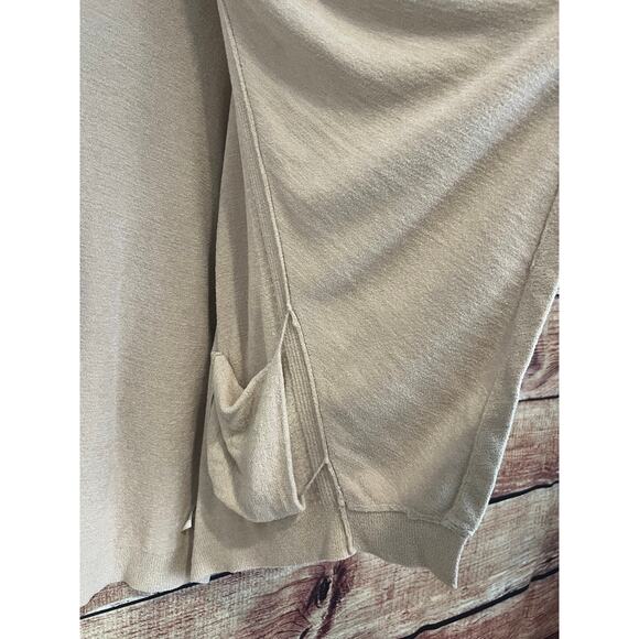 Barefoot Dreams CozyChic Ultra Light Hi Lo Cardigan Shawl Pointelle Sweater L/XL - Picture 6 of 14